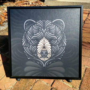 "Black bear" framed canvas print