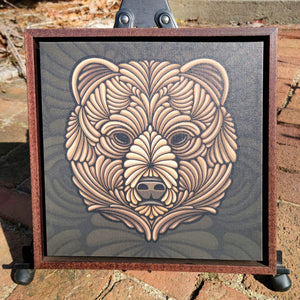"Brown bear" framed canvas print